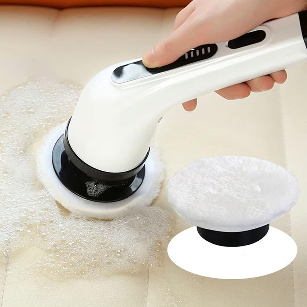 Cepillo Eléctrico Giratorio Recargable con 9 Accesorios para una Limpieza Profunda