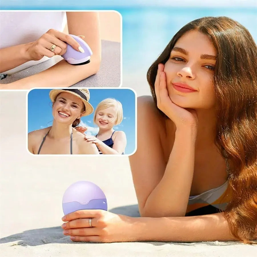 Aplicador portátil de protector solar - Aplicador de esponja rellenable para protector solar,